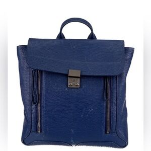 Stylish 3.1 Phillip Lim Blue Leather Pashli Backpack | Designer Backpack